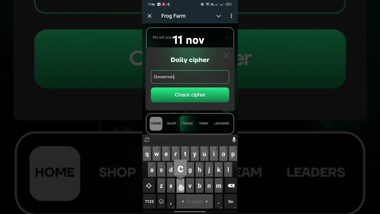 Frog fam daily cipher 11 november 