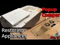 Pop Up Camper - Propane Stove & Sink Restoration Repair Cabinet - Homemade Hard Side Conversion 7