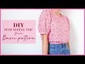 Diy puff sleeves top  how to cut and sew puff sleeves top  thuy sewing