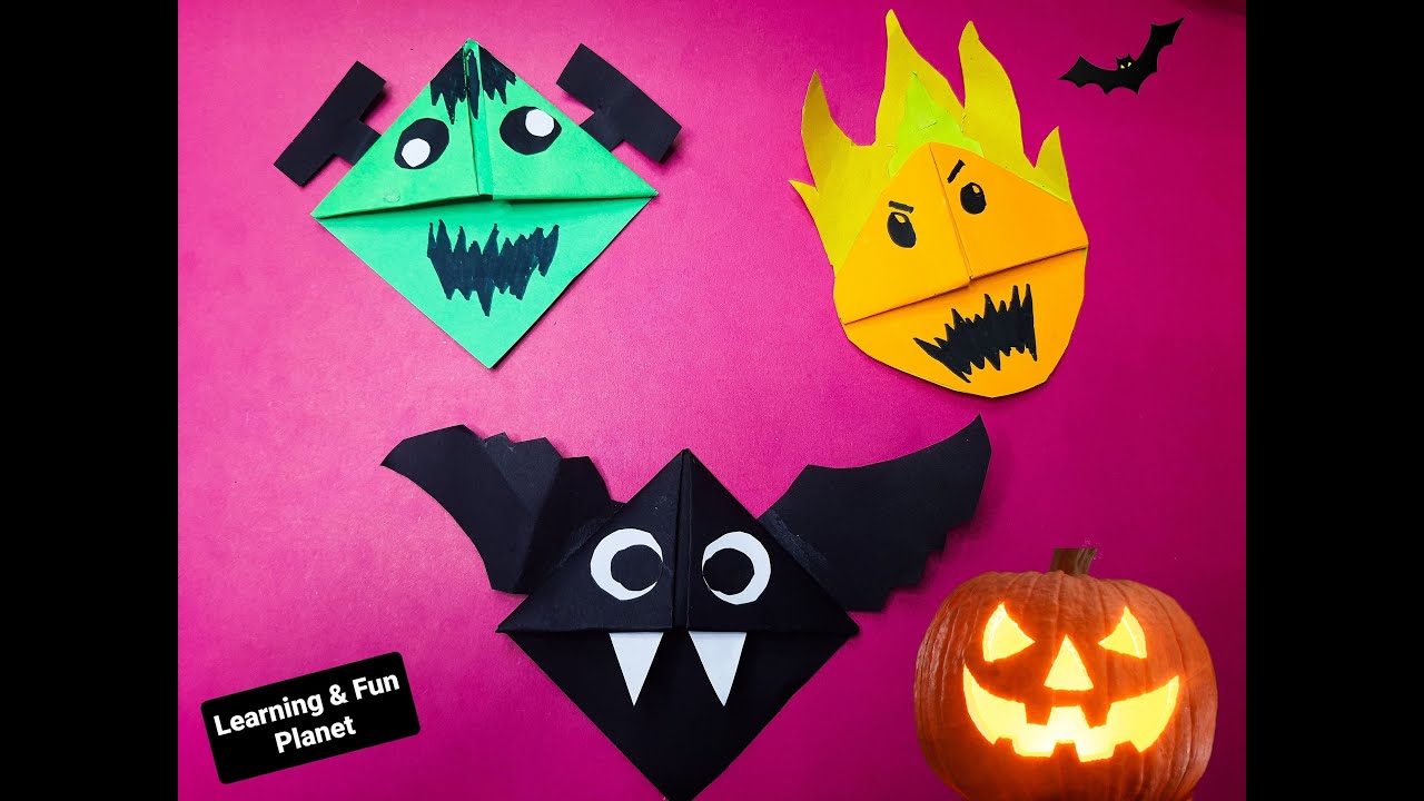 DIY | How to make Horror Bookmarks | Halloween Bookmarks | Easy Paper Craft | Learning & Fun Planet