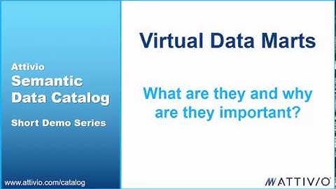 Attivio Data Marts Overview