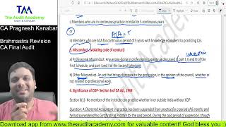 Brahmastra Revision Professional Ethics | CA Final Audit