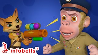 Baby Animals Kidnapped - Super Police Monkey Uncle | Kids Cartoons & Videos | Infobells by infobells 17,709 views 7 months ago 8 minutes, 25 seconds