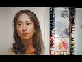 Watercolor Portrait Painting : a Girl Portrait