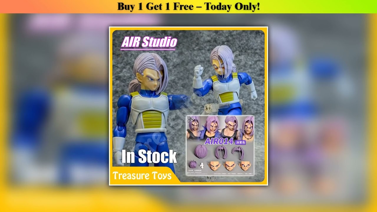 Top In Stock Air Studio Dragon Ball SHF Super Saiyan Trunks Head Accessories Head Sculpt Anime Acti