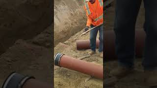 Underground work today we are laying 8&quot; clay pipe