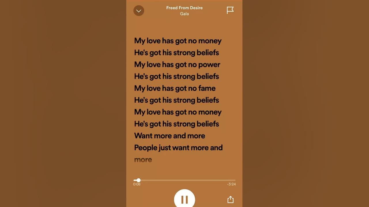 Freed from desire| #lyric #music #musiclyrics Freed from desire| #lyric #music #musiclyrics