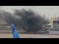 American Airlines flight catches fire at Denver International Airport