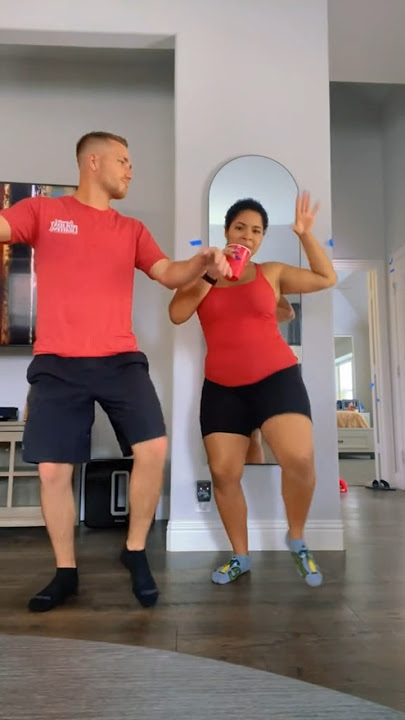 Interracial couple dancing Afro cha cha