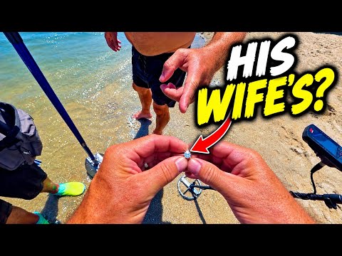 He was VERY INTERESTED in what I Found Metal Detecting the Beach