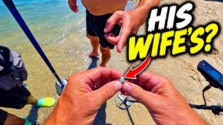 He was VERY INTERESTED in what I Found Metal Detecting the Beach