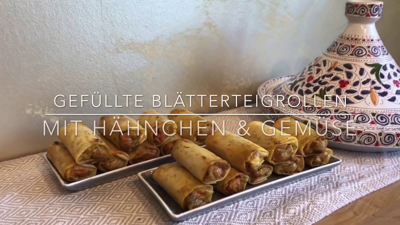 Unser erstes Video! Gefüllte BLÄTTERTEIGROLLEN mit Hähnchen und Gemüse ...