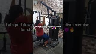 Lats pull down is the most effective exercise for shaping the back#gym #shorts#bulking#love#trending