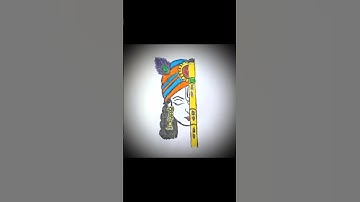 How to draw a lord krishna ji half face drawing easy step by step #shorts #viral #draw #nicedrawing