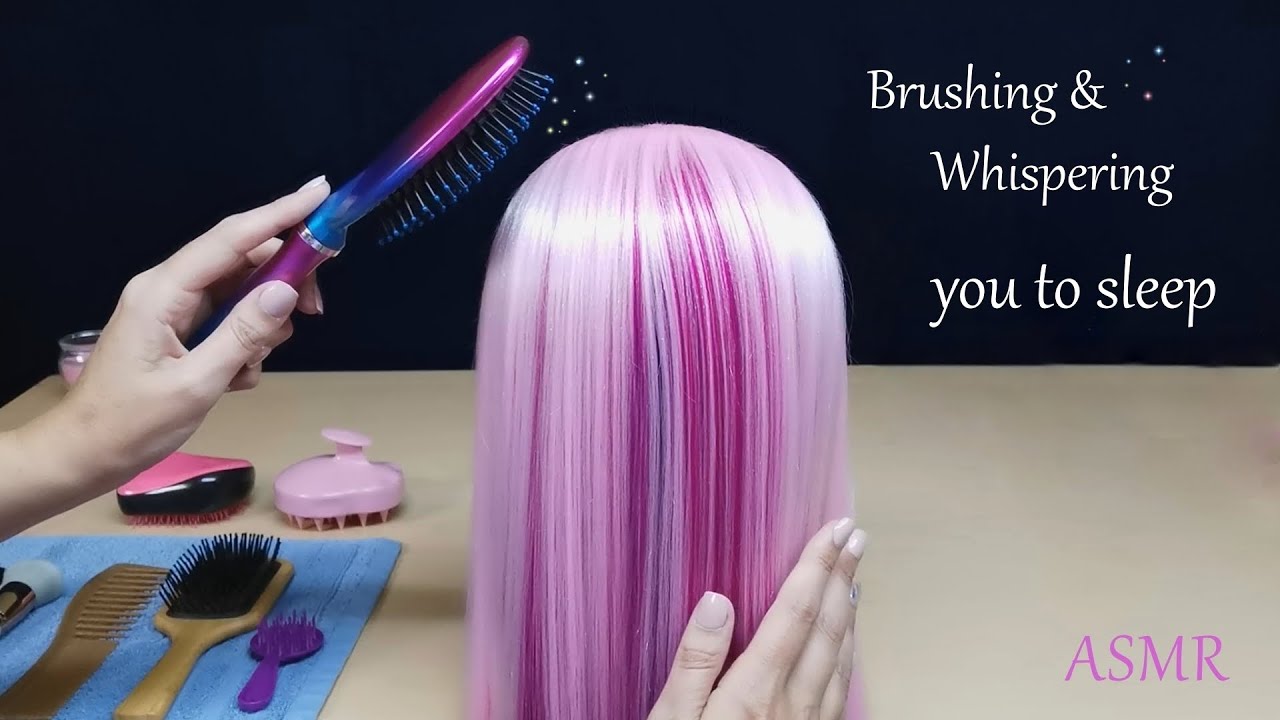 ASMR Brainmelting Hair Brushing & Whispering You to Sleep (Layered Sounds)