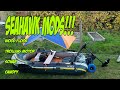 Intex Seahawk 3 raft mods!! Wood floor, electric trolling motor, sonar, more!