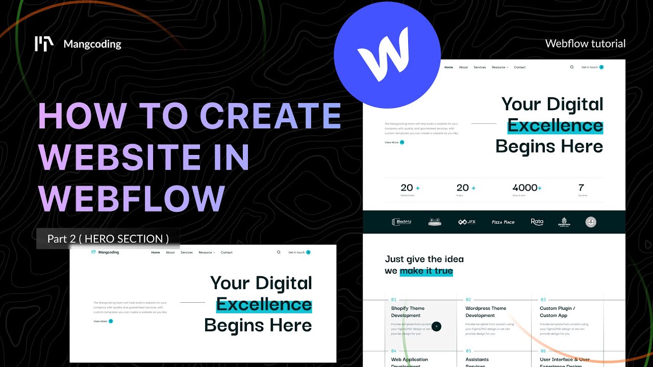 Create website in Webflow (Hero section) - Mangcoidng Tutorial - YouTube
