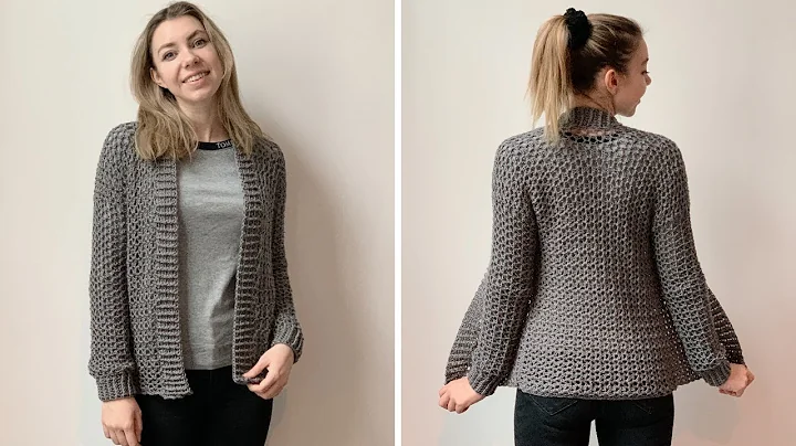 EASY CARDIGAN FOR BEGINNERS - FREE CROCHET PATTERN