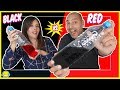 BLACK vs RED - Mixing with random things into clear SLIME en una Botella