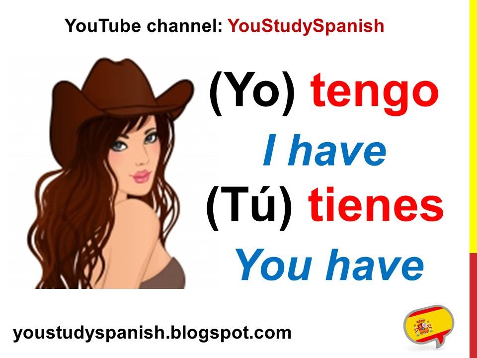 Spanish Verb Tener Chart