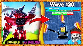 UPGRADED TiTAN DRiLMAN vs ENDLESS MOD HANGİ WAVE GELDİM? 🚽 Roblox Skibidi Toilet Tower Defense