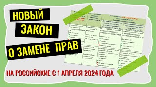 ‼️Новый закон о замене ПРАВ на российские с 1 апреля 2024 года. Разбираем нюансы+ОТВЕТЫ на все ❓❓❓