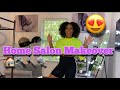 Home Salon Makeover Transformation- Flooring & Decor Part 2 of 2 (Renter Friendly) | Nino Marie