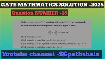 Gate 2025 (MA) solution | question number -18 | Homogeneous function | csirnet | gatepyq2025 math