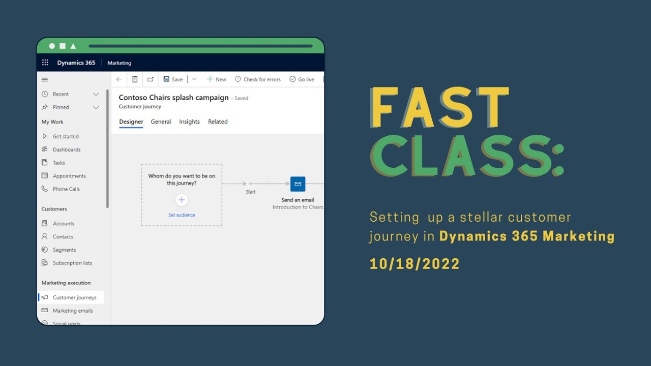 Setting up a stellar Customer Journey in Dynamics 365 Marketing