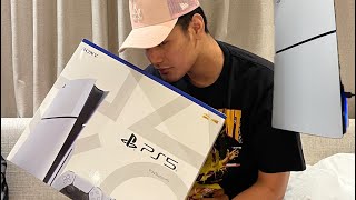 Playstation 5\/PS5 Slim 1TB with 2 controllers | raw unboxing 2024‼️ end of the year purchase!