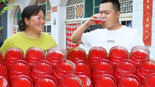 [Xia Jie in northern Shaanxi] Xia Jie picks a large basket of wild cherries and goes home to make p