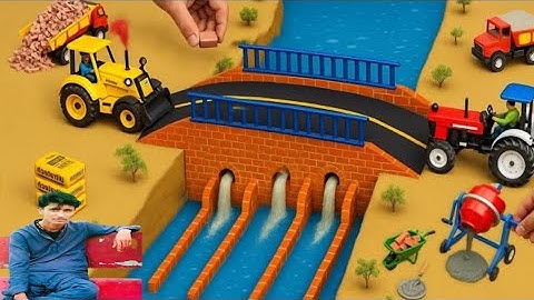 Mini Tractor Overloads Bridge Collapse - DIYScience Project to Build Strong Mini Bridge Arslankhan 2