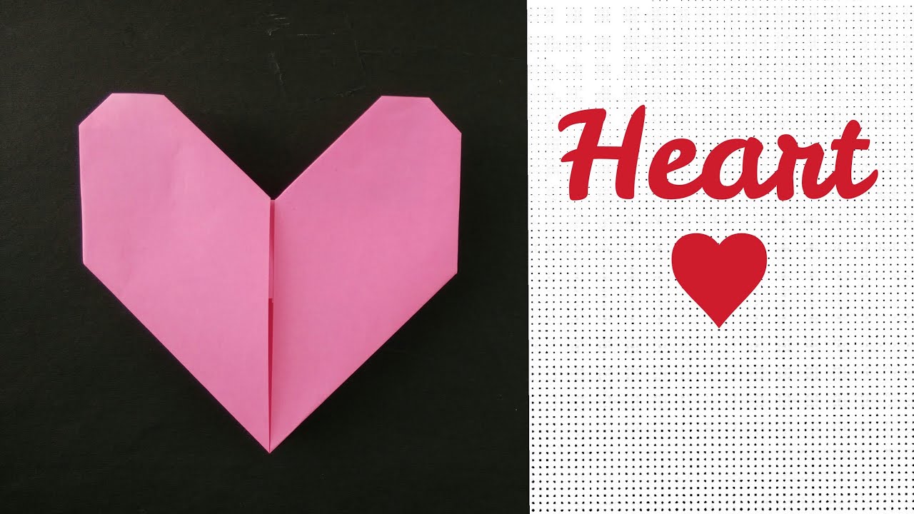 Easy Origami Paper Heart 💞 A4 sheet !! YouTube