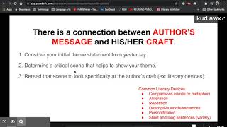 Session 3 - Finding Theme with Author's Craft
