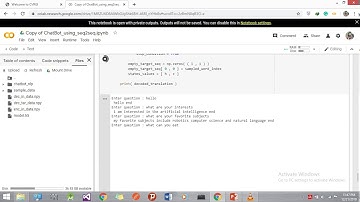Chatbot Seq2Seq Demo