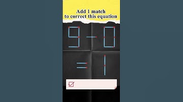 Мatchstick puzzle №60 Add 1 match to correct this equation