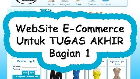 Website E Commerce Untuk Tugas Akhir DreamWeaver with PHP Bagian 1
