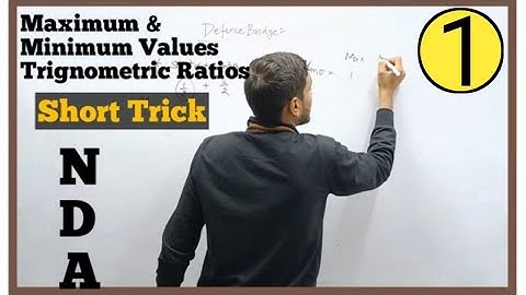 𝐌𝐚𝐱𝐢𝐦𝐮𝐦 & 𝐌𝐢𝐧𝐢𝐦𝐮𝐦 𝐕𝐚𝐥𝐮𝐞𝐬 𝐨𝐟 𝐓𝐫𝐢𝐠𝐨𝐧𝐨𝐦𝐞𝐭𝐫𝐲 𝐑𝐚𝐭𝐢𝐨𝐬 । maths tricks for NDA,AIRFORCE X-GROUP & NavyAA SSR