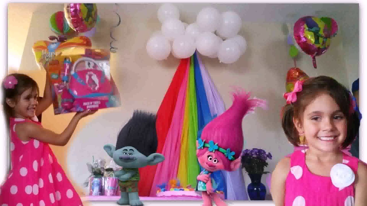 Trolls Birthday Party Decoration Ideas - YouTube