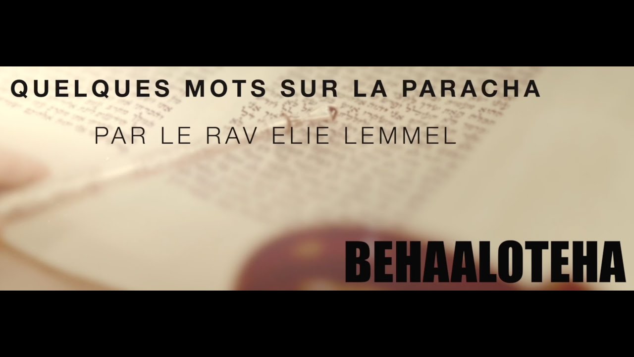 La singularité du peuple juif... Rav Elie Lemmel - Paracha Béhaalotekha