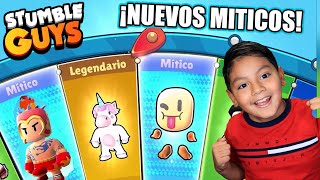 DESBLOQUEAMOS NUEVOS SKINS MITICOS! | Stumble Guys Emoji Mitico en Español | Juegos Karim Juega