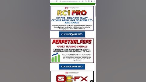 NADEX Day Sipreads Signals NADEX Weekly Binary Signals NADEX Weekly Spreads Signals