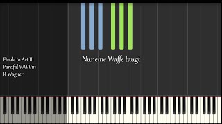 Finale to Act III - Parsifal WWV111 - R Wagner - Synthesia Piano Tutorial