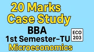 20 Marks Case Study | BBA 1st Semester TU | Microeconomics:price discrimination||part1