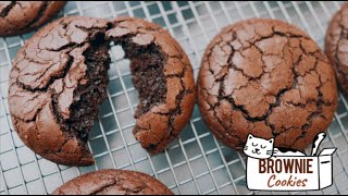 Delicious,Easy Brownie cookies คุกกี้บราวนี่ ใครทำก็หน้าแตก ไม่ต้องตีเครื่อง ทำง่าย ชิ้นใหญ่ๆ