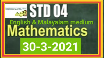 VICTERS CHANNEL STD 4 Maths worksheet on 30/3 /2021