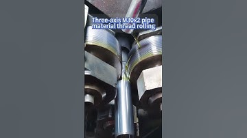 Three-axis M30x2 pipe material thread rolling#thread#threadrollingmachine#threadrollingwheel#machine