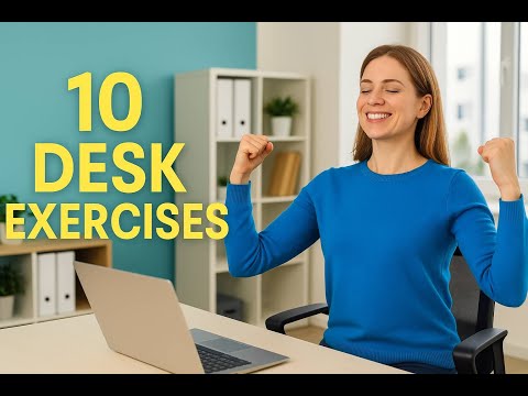 Desk exercises to keep you active in 10 minutes, office workout by HEALTHTOKK
