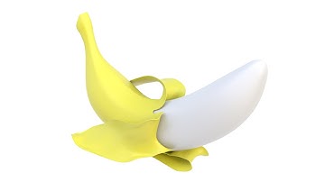 3D model of a plastic banana. Superhive, CGtrader (no sound)