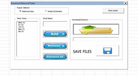 VBA - HOW TO: Download YAHOO Finance Historical STOCK Prices and Analyst Estimates